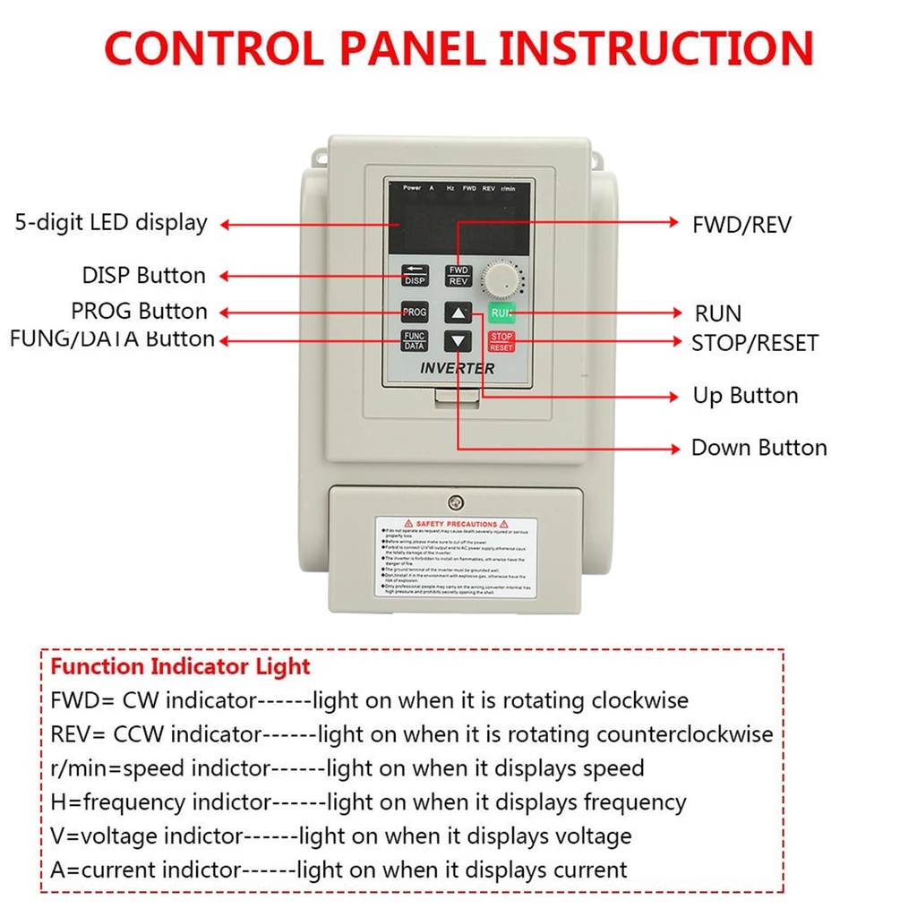 ⚡Free Shipping ⚡Inverter Frekuensi Variabel AC220V 2hp 3hp1 fase dalam 3 fase keluar VFD Vsd Konverter Pengatur Kecepatan Inverter