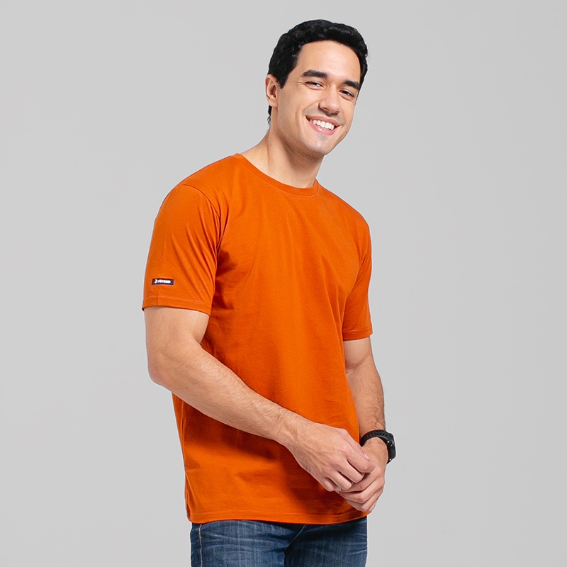 3Second Original Kaos Polos Lengan Pendek 100% Cotton Combed 30s Katun Tshirt Basic Pria Orange 4308
