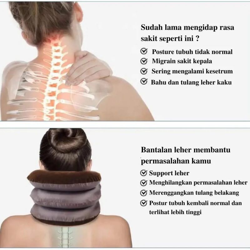 Termurah MEDAN Hanaiso Bantal Terapi Leher Saraf Kejepit | Bantal Pompa Traksi Leher  | Bantal Orthopedic Cervic Leher Kesehatan