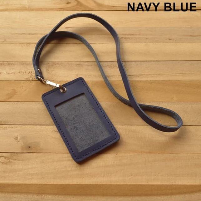 

빠 gantungan ID card kulit asli warna biru | id card holder tali id card Special