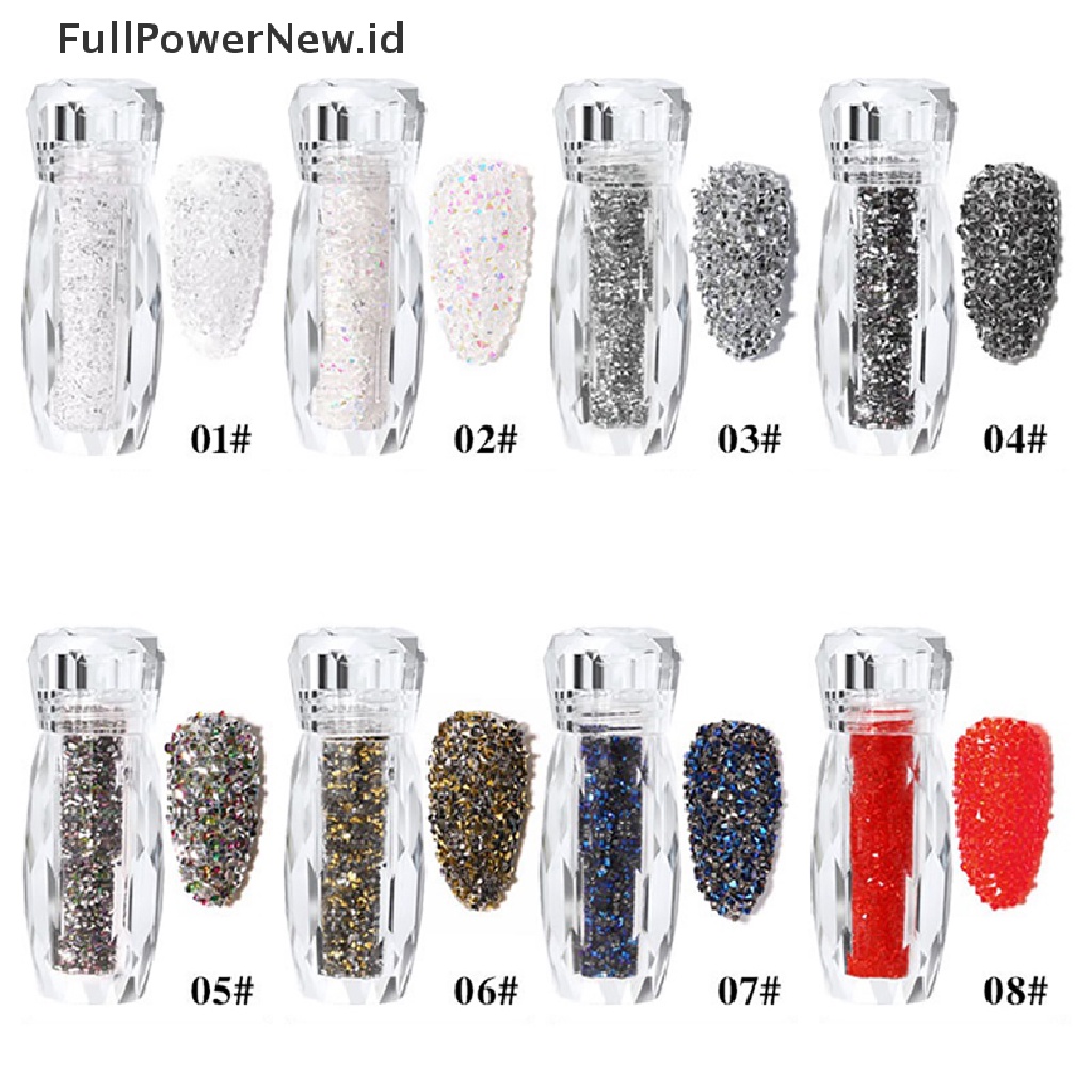 Power Kristal Pixie 3D Nail Art Permata Micro Zircon 0.6-1.2mm Berlian Imitasi Mini DIY ID