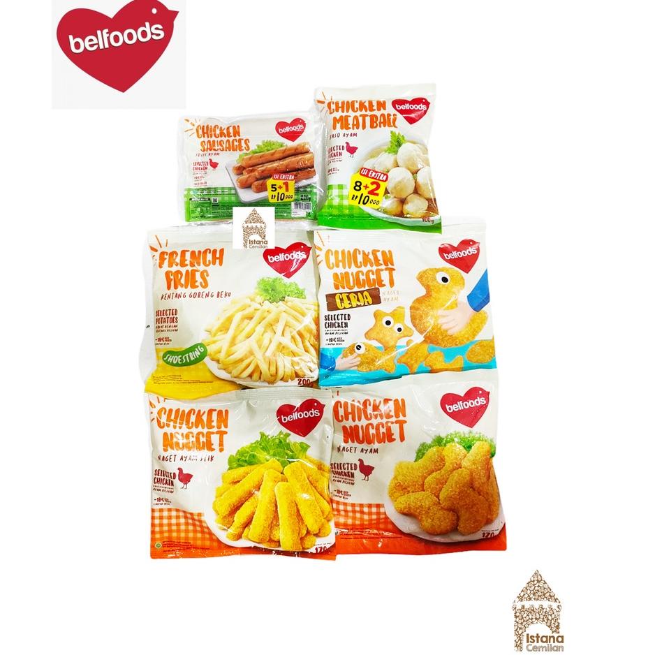 

✔✔SALE✔✔ Belfoods Chicken Nugget Ceria / French Fries / Chicken Meatballs Bakso / Sausage Sosis Frozen Food