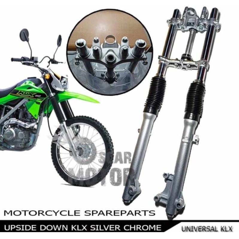 UPSIDE DOWN DEPAN KLX 150 UKURAN S STANDAR SHOCKBREAKER DEPAN KLX TRAIL CROSS