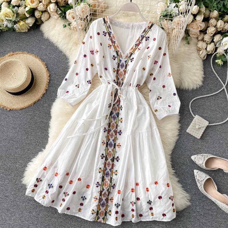 [PRODUK HQBRT40] TUNIK CANTIK BORIA TUNIK/MIDI DRESS WANITA/DRESS PENDEK BORDIR/DRESS SELUTUT FASHIO