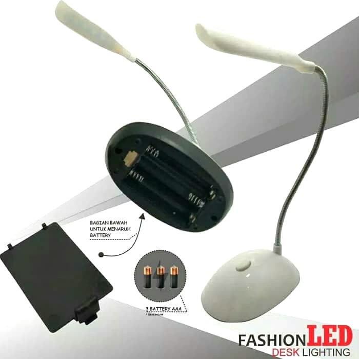 Perkakas Plus Baterai Lampu Meja Belajar Led - Lampu Baca Led - Lampu Kerja Led