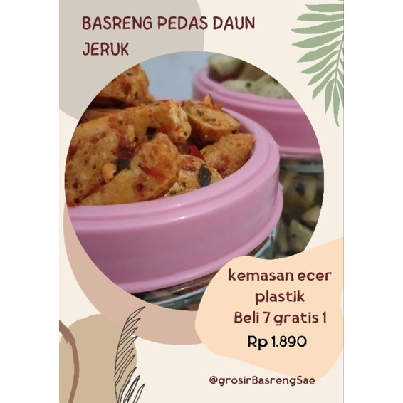 

basreng viral pedas daun jeruk kemasan kecil 25gr