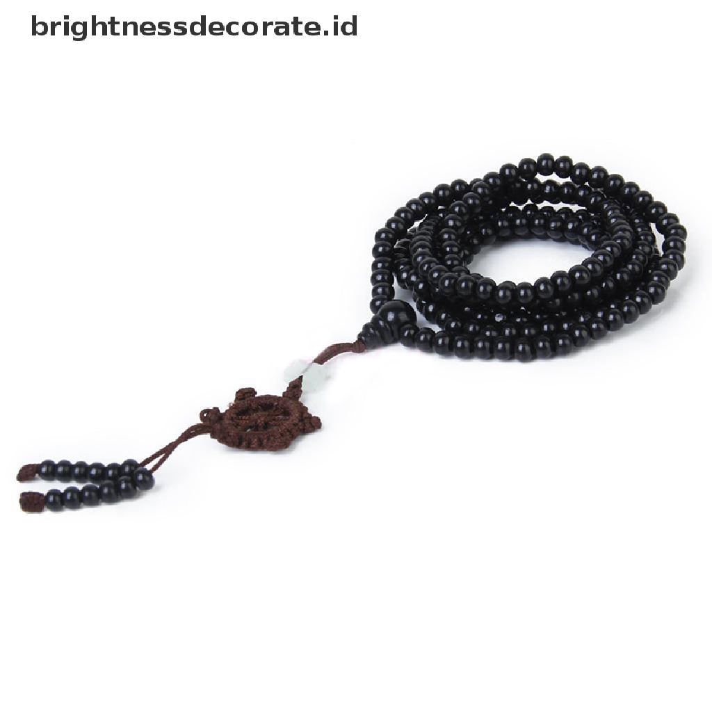 [Birth] Sandal Buddha Tibet Hitam216Manik Tasbih Mala Gelang Kalung [ID]