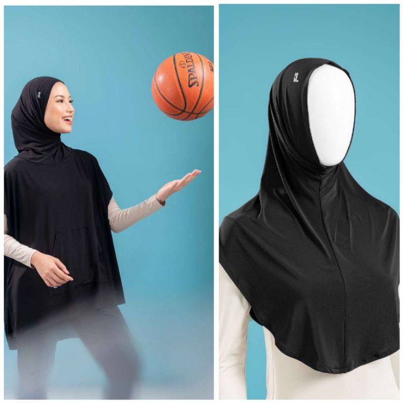 [READY] Nspire Sport Vest Hijab Black Heylocal dan Nspire Sport Hijab Black Heylocal Id
