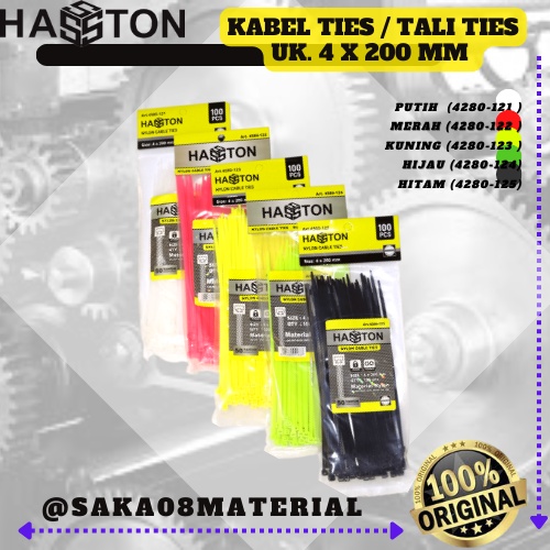 

Jual Tali Ties 4 mm x 200 mm Kabel Ties Nylon Cable Ties Hasston Original Terbaru / Pengikat Kabel 200mm / Tali Ties 4mm / Tali Tis 4x200 mm / Tali Kabel / Kabel Ties 5 mm / 100mm / 200mm / 250mm / 300mm / Nylon Cabel Ties Terlaris @Saka08Material