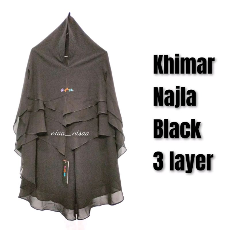 khimar najlah black khimar sisesa black sale