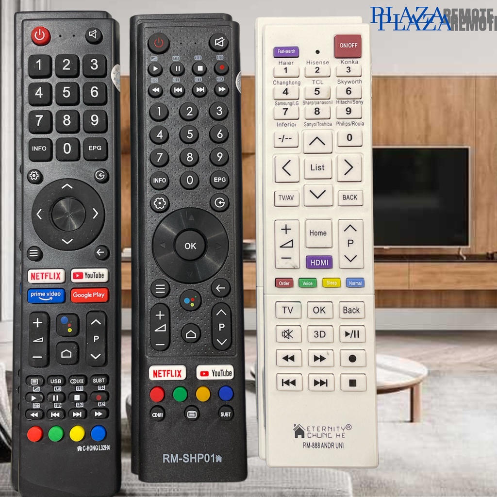 REMOTE CHANGHONG SMART TV UNIVERSAL L32H4 ANDROID YOUTUBE DLL