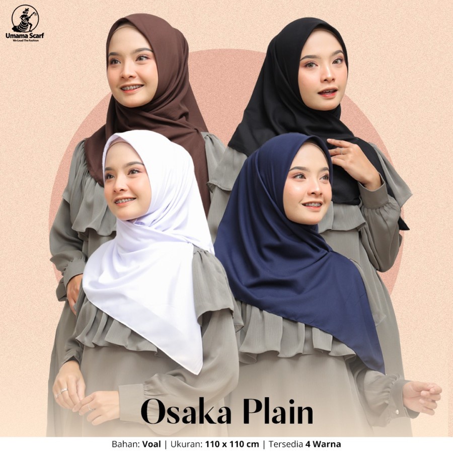 UMAMA SCARF - KERUDUNG POLOS SEGI EMPAT OSAKA PLAIN HIJAB / JILBAB UMAMA