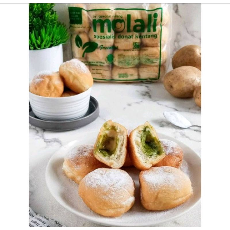 

Donat Isi Molali rasa Green Tea