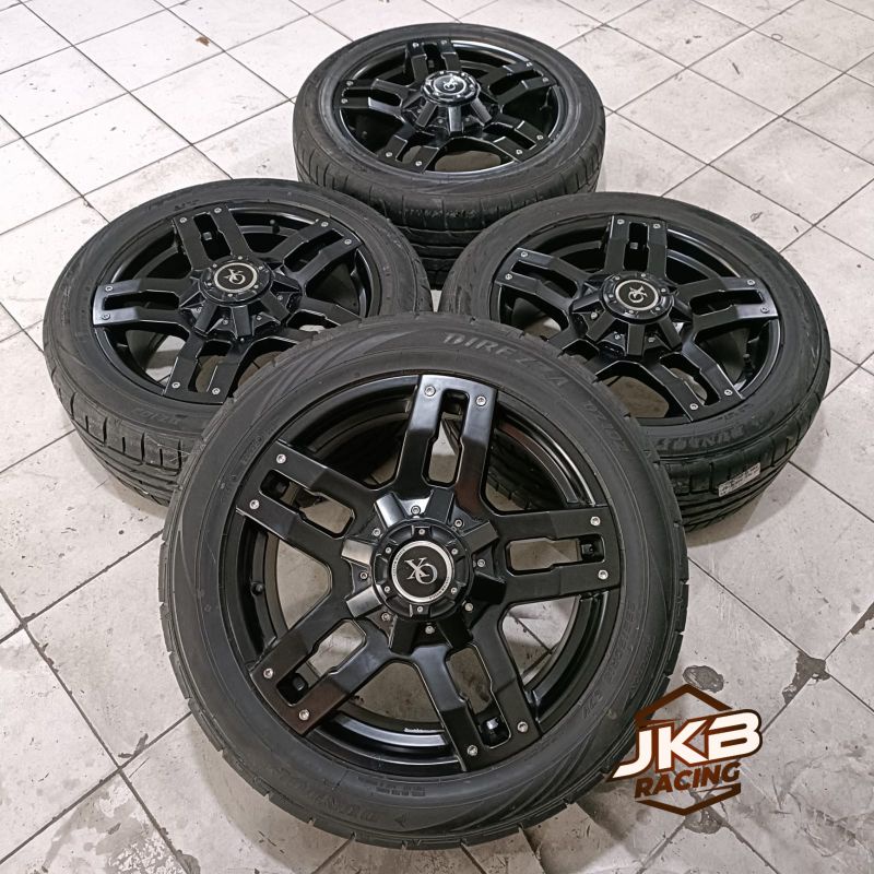 VELG XO RING 18 PCD 5X114 SEPAKET BAN DUNLOP 235/50 R18 VELG MOBIL BEKAS JAKARTA SELATAN