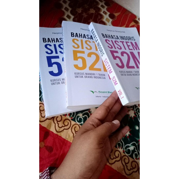 BUKU BAHASA INGGRIS SISTEM 52 M VOL 1 2 &amp; 3 KURSUS MANDIRI 1 TAHUN [ORIGINAL]