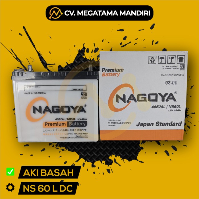 Aki Grand Livina Honda City Altis Picanto Baleno - NS 60 L NAGOYA