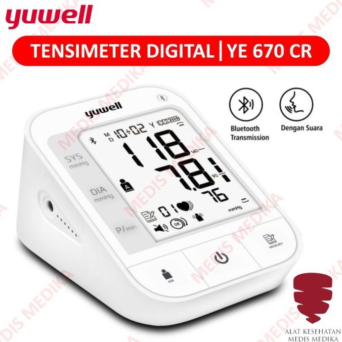 Tensimeter Digital Yuwell 670 CR Suara Alat Ukur Tensi Tekanan Darah alkesmedism3e