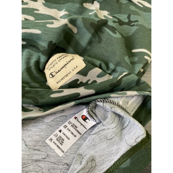 KAOS CHAMPION CAMO FULL TAG LABEL CASUAL HYPE FASHION PRIA