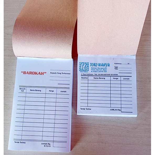 

TERMURAH NOTA CUSTOM PERFORASI FREE DESIGN (1/8 FOLIO)