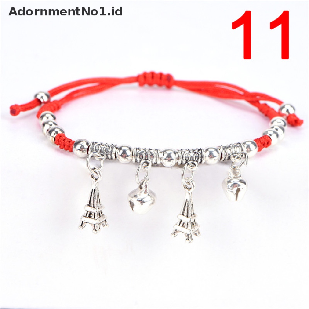 [AdornmentNo1] Fashion Wanita Beruntung Buatan Tangan Tali Anyaman Paduan Adjustable Gelang Bangle [ID]