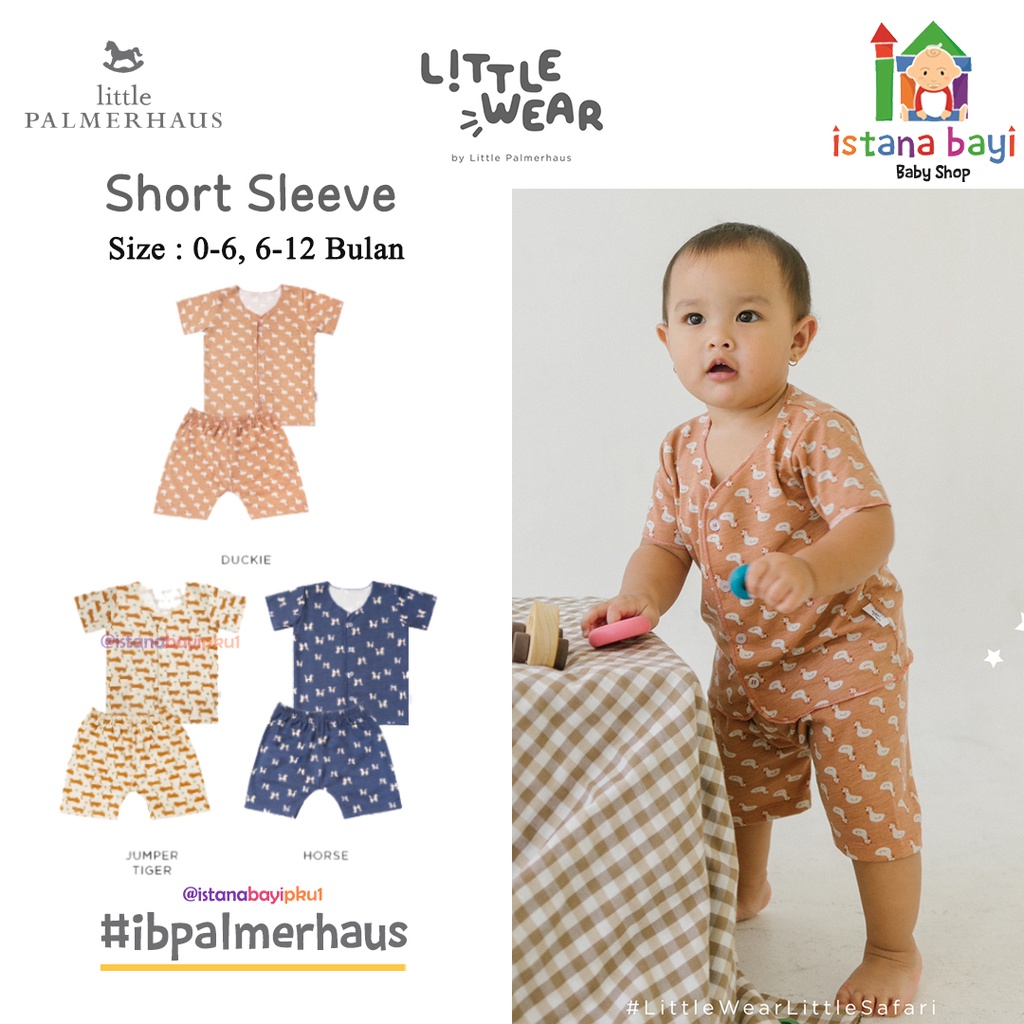 LITTLE WEAR SHORT by Little Palmerhaus-Baju bayi/setelan piyama bayi/setelan piyama anak