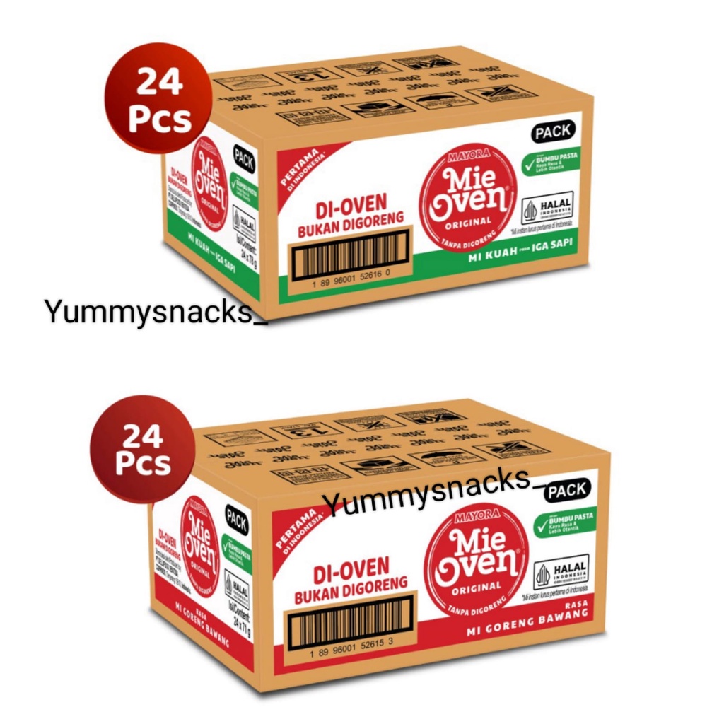 1 DUS (BISA MIX RASA) MIE OVEN KUAH IGA SAPI,MIE OVEN GULAI SULTAN, MIE OVEN GORENG BAWANG, MAYORA M