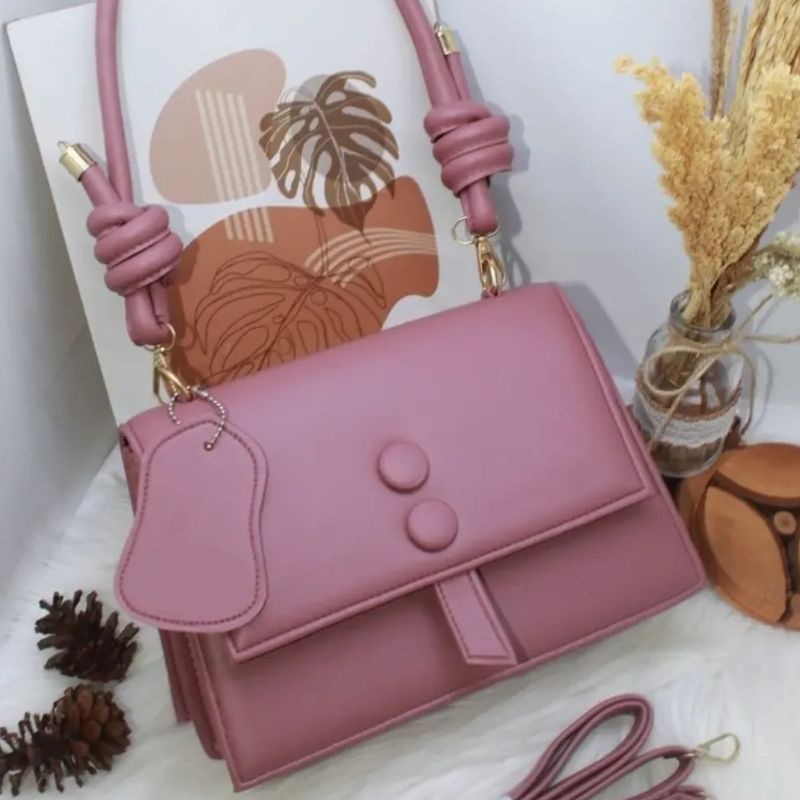 (COD)Tas Selempang Wanita Fashion Wanita Kekinian Snow Kancing Terbaru