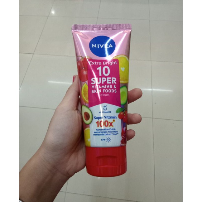 NIVEA EXTRA BRIGHT 10 SUPER VITAMIN/ SERUM 180 ML ORIGINAL