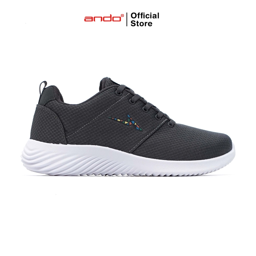 Ando Official Sepatu Sneakers Tivo Pria Dewasa - Abu-Abu Tua/Multi Warna