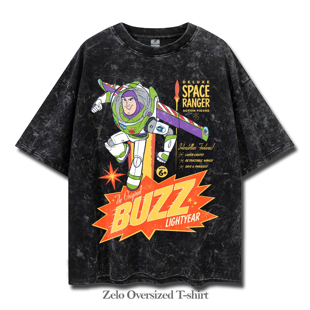 kaos buzz lightyear Washed Oversize Tshirt Vintage tee