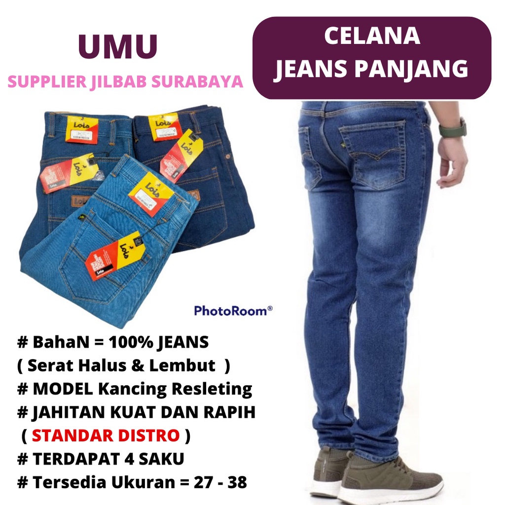 Celana jeans panjang pria merk louis
