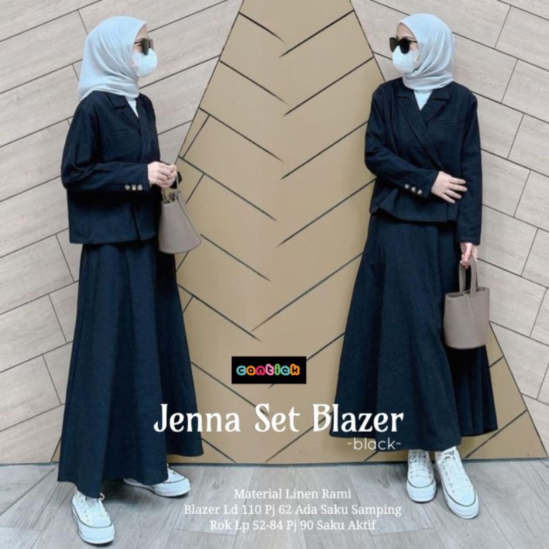 JENNA SET BLAZER SETELAN BAJU WANITA TERBARU