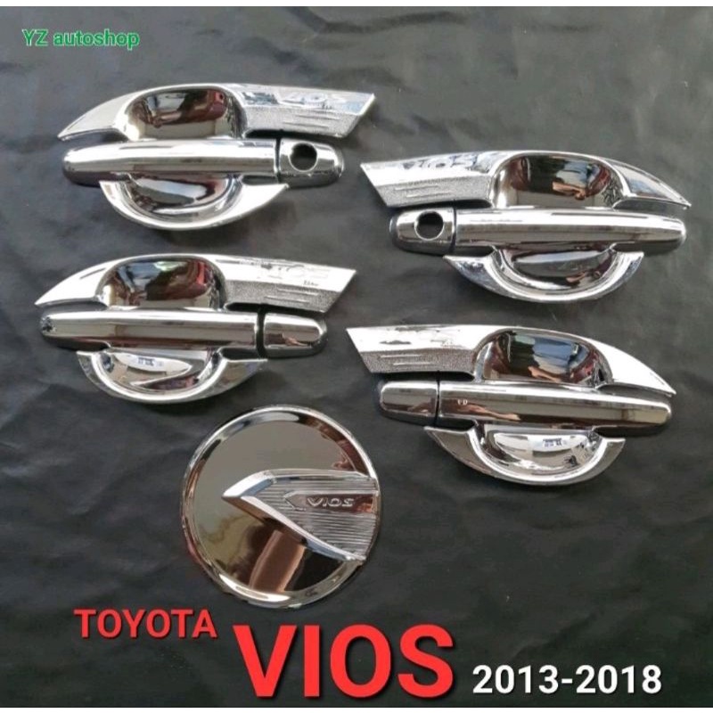 Paket Cover Handle Outer+Tank Cover TOYOTA VIOS 2013-2018 Gen 3 Chrome