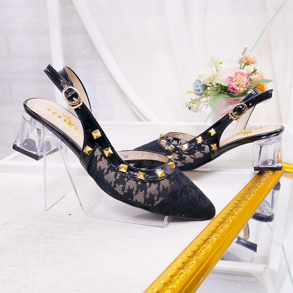 Bernx's Shoes - Sepatu Pesta Wanita Glory Heels Kaca 5 cm