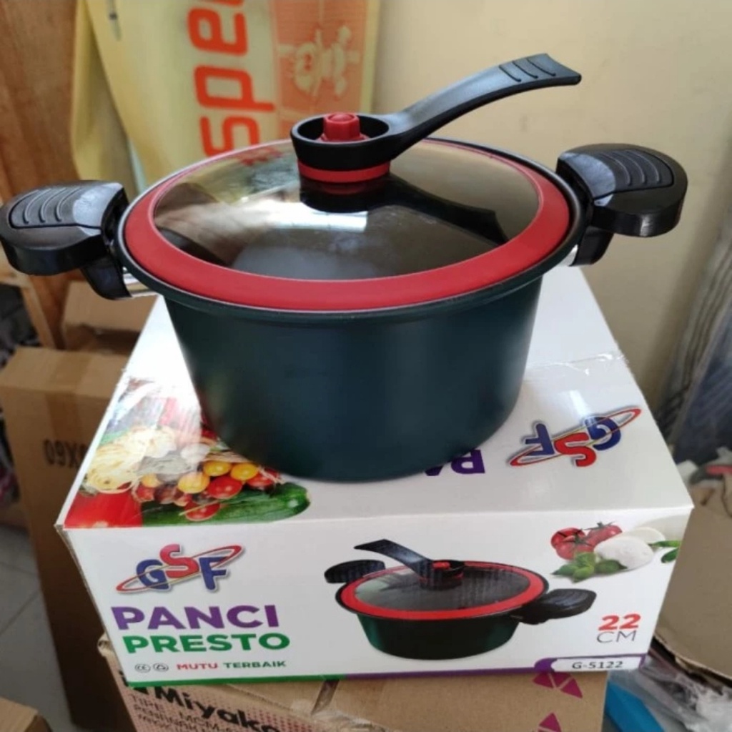 GSF Panci Presto Masak Aluminium 22 Cm Pressure Cooker 3.5 Ltr