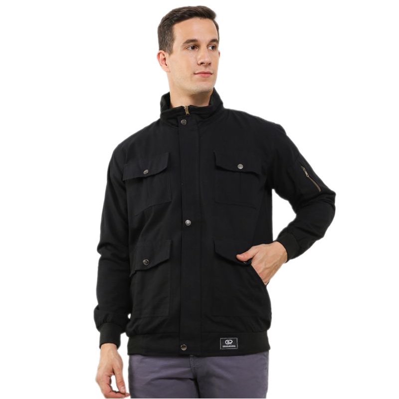 GRAHANGGRA Jaket Semi Parka Pria Baby Canvas