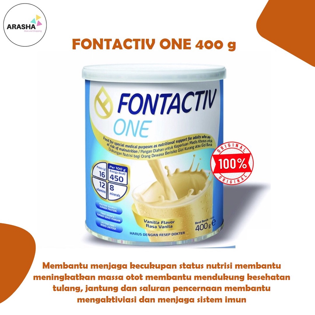 

FONTACTIV ONE 400 g - Kebutuhan Gizi Dewasa - Penambah Berat Badan dan Pembentukan Masa Otot