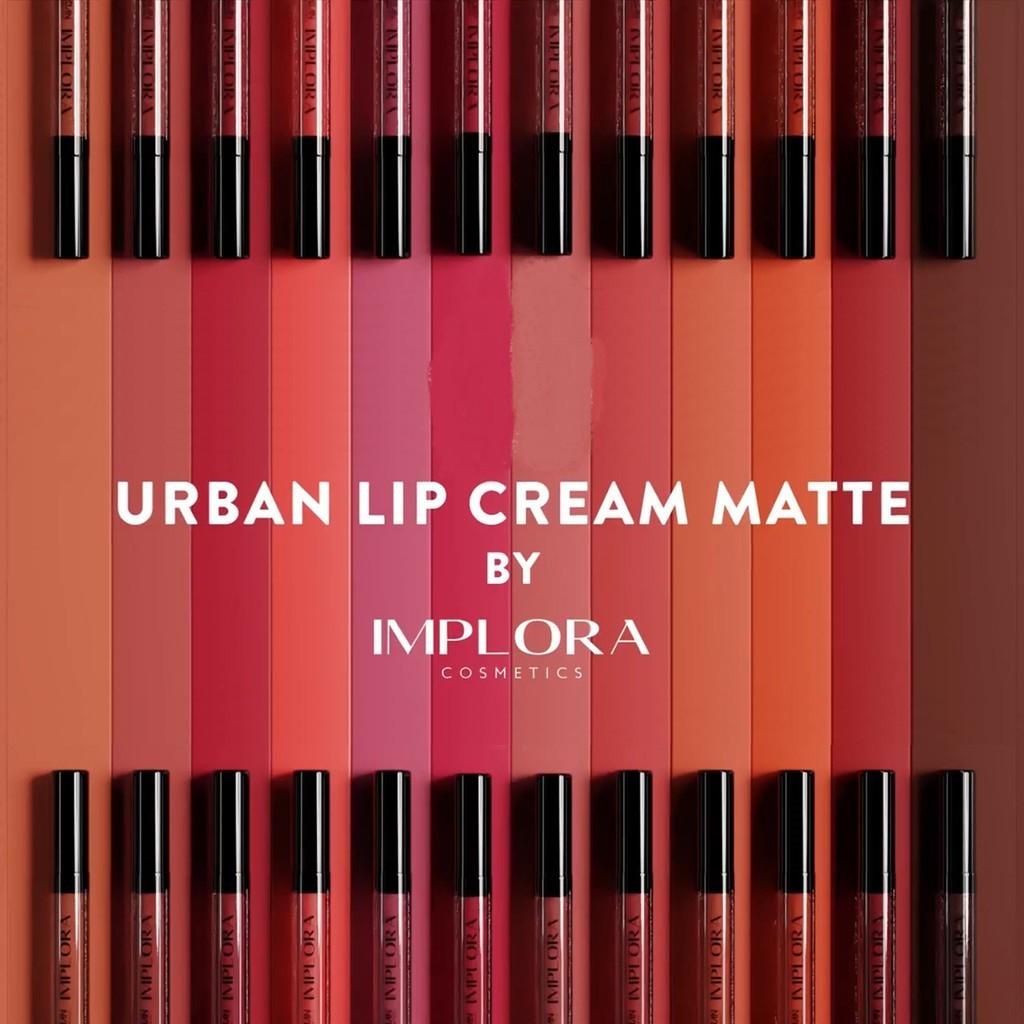 IMPLORA Urban Lip Cream Matte ( PROMO beli 12pcs free body lotion implora sachet 6pcs)