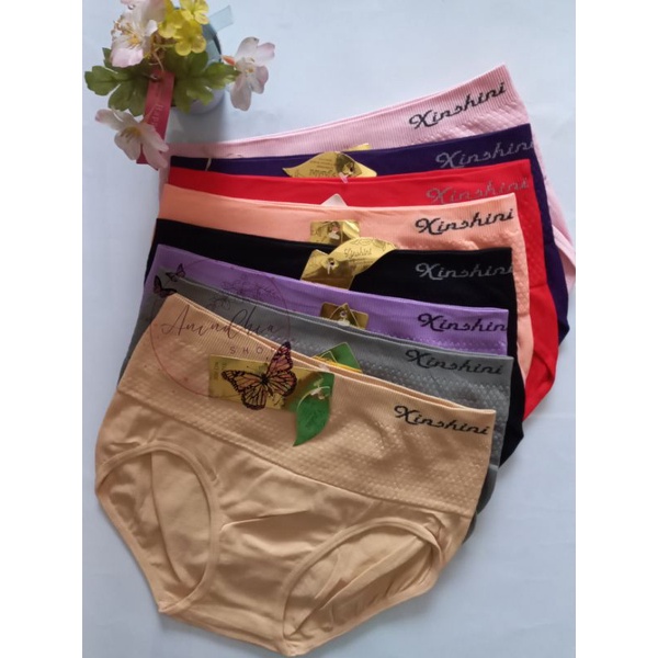 Celana Dalam Wanita Xinshini/ CD Wanita Rajut Bahan Adem dan stretch Free size Fit to XL-XXL