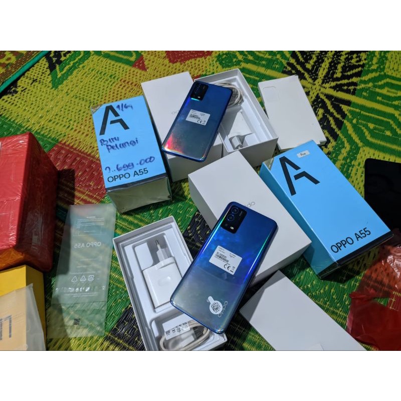 oppo a55 ram 4+3/64 total ram 7/64 noken mulus fulset original