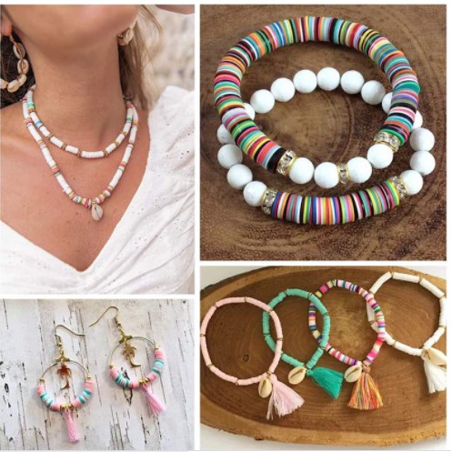 Manik Spacer Clay Polymer Lembut Uk 4mm Harga/10 String