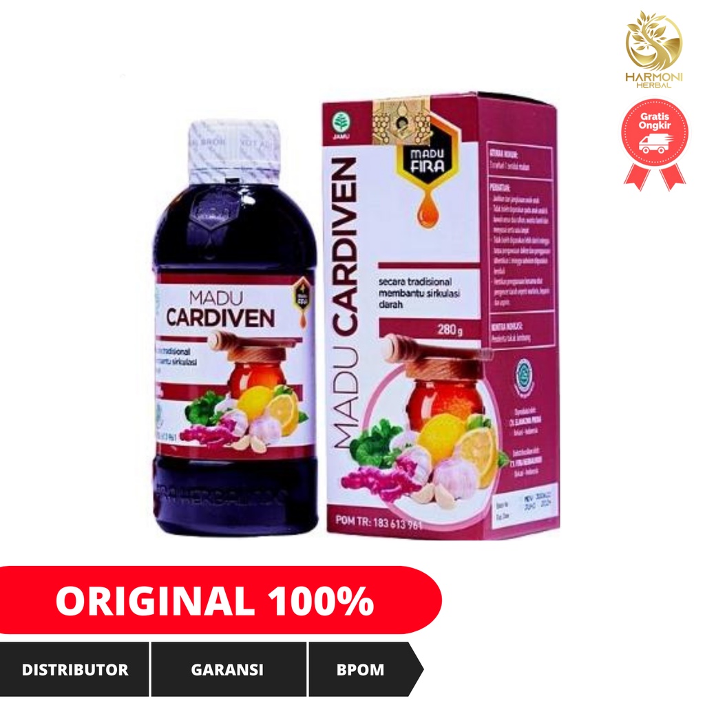 Madu Cardiven Bantu Melancarkan Sirkulasi Darah Stroke Ringan Dan Gangguan Jantung 280ml