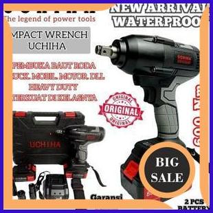 perkakas MESIN CORDLESS DRILL IMPACT WRENCH 88V 2022 uchiha mesin buka baut ban mobil motor orginal