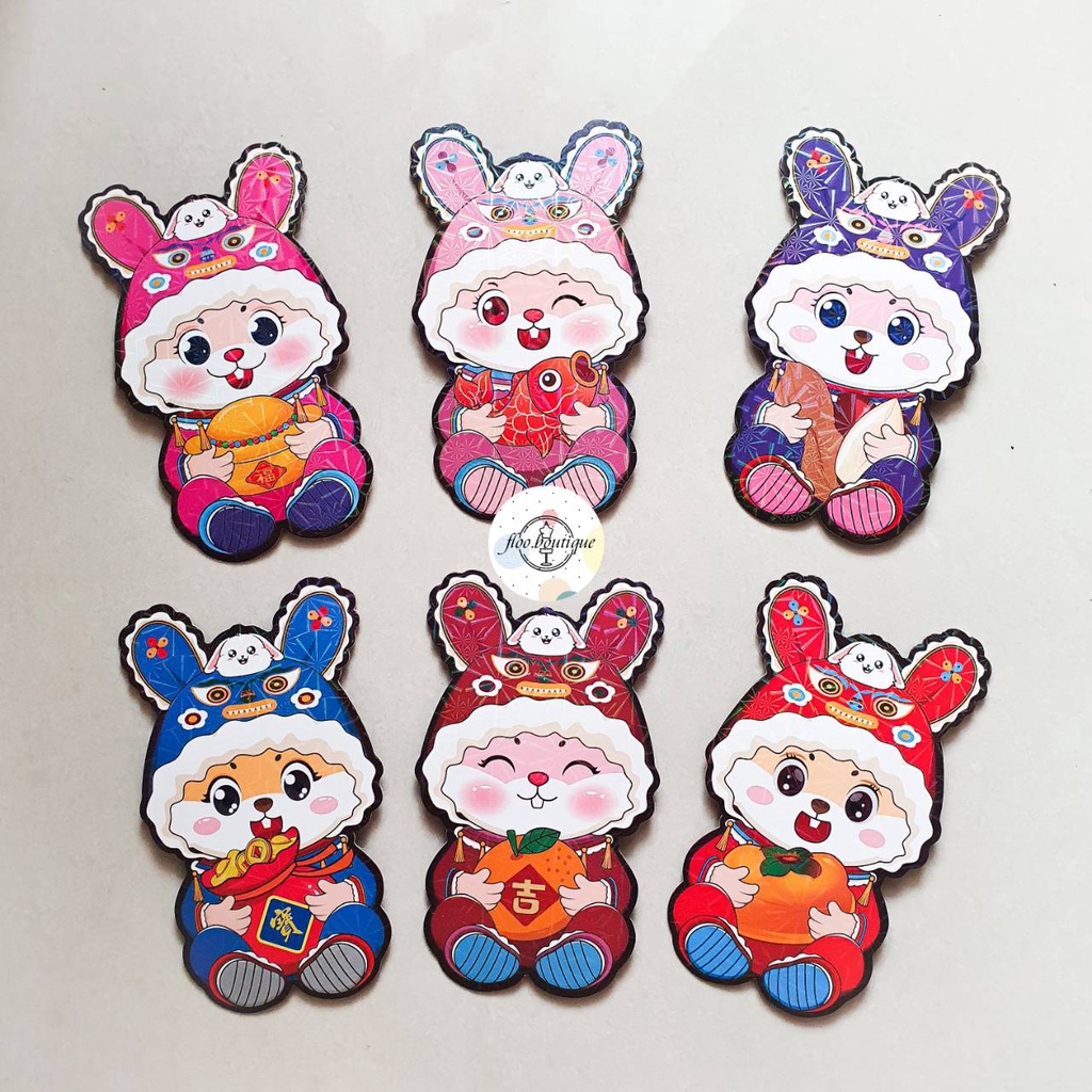 

ANGPAO IMLEK CNY SHIO KELINCI KERTAS TEBAL ISI 6PCS