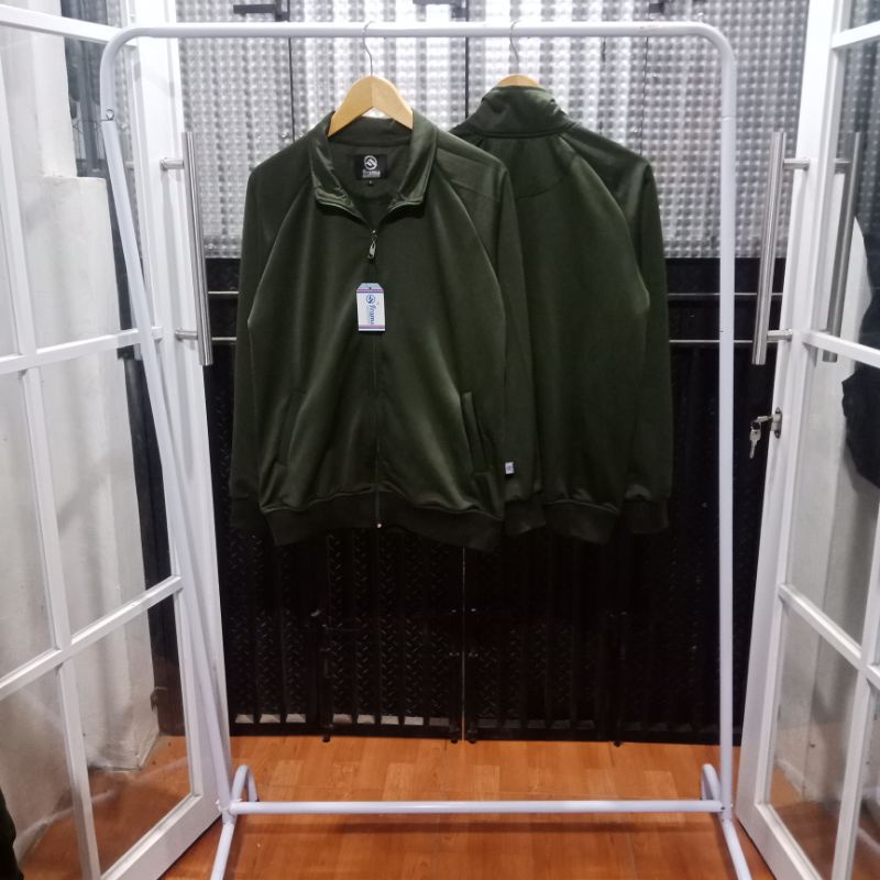 JACKET TRACKTOP POLOS HIJAU ARMY FRAMS MODE
