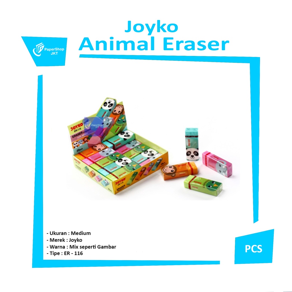 

JOYKO - ER-116 Cute Animal Eraser - Pcs