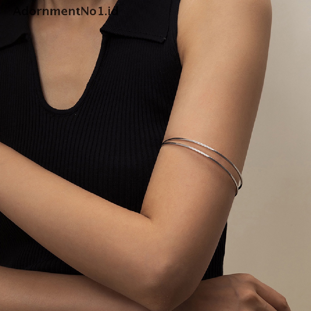 [AdornmentNo1] Punk Armlet Adjustable Upper Arm Cuff Minimalist Bangle Armband Gelang Lengan [ID]