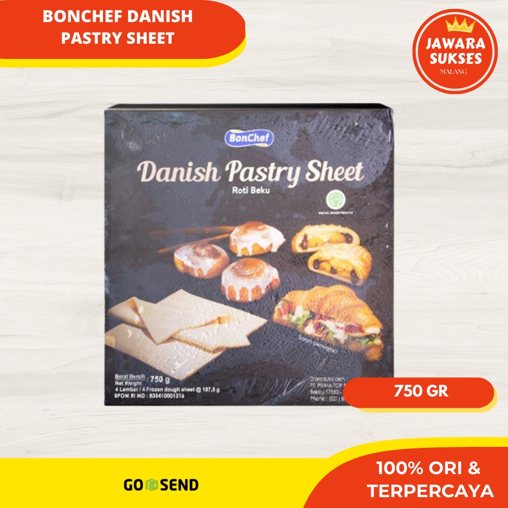 

Bonchef Danish Pastry Sheet 750gr | Bonchef Kulit Pastry