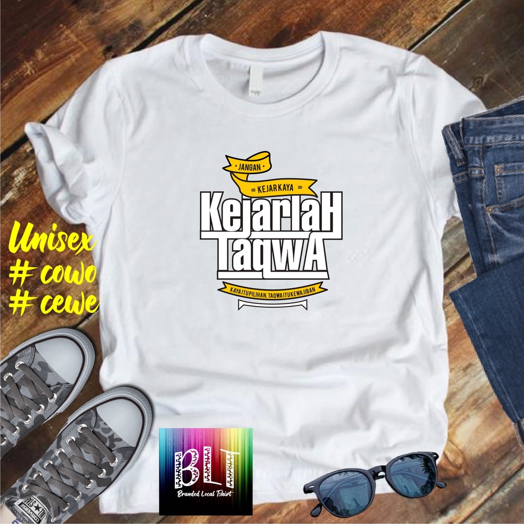 Cod Diskon Promo Gratis Ongkir/Kaos DTF KEJARLAH TAQWA Kaos Pria Distro /Kaos Murah Kaos katun/Pakaian Pria  Pakaian Wanita Kaos Viral/Best Seller