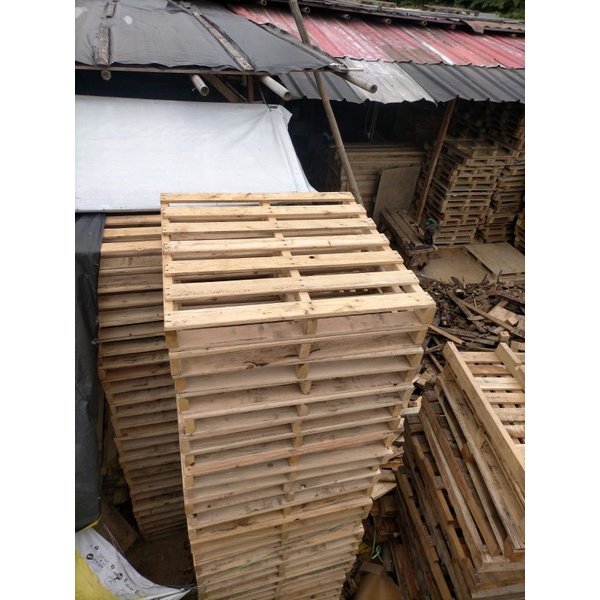 palet kayu jati belanda 100x100x12 second
